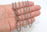 Stainless Steel ROLO Chain, 4, 5 and 6 mm Silver Chains CH #142