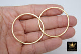 Brushed Gold Washer Charms, Gold Round O Connector Closed Ring Hoop Charms #794, Sizes 15 - 60 mm