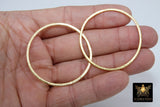 Brushed Gold Washer Charms, Gold Round O Connector Closed Ring Hoop Charms #794, Sizes 15 - 60 mm