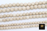 Natural Fossil Beads, Round Cream Ivory Beads, Riverstone Beads BS# 17