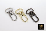 Gold Spring Gate Clasps, Silver or Black Spring Lock Swivel Push Clip #2780, Jewelry Findings 14 x 36 mm