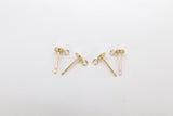 14 K Gold Filled 4 mm Stud Earrings, 6mm Gold Round Disc Stud Post With Backs # 841, High Quality Open Ring Loop #861