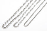 Stainless Steel ROLO Chain, 7 mm Silver Chains CH #208, Large Unfinished Round Rolo