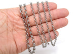 Stainless Steel ROLO Chain, 4, 5 and 6 mm Silver Chains CH #142