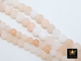 Natural Pink Aventurine Frosted Beads, Genuine Smooth Pink Peach and Cream Round BS #16, sizes in 6 mm 8 mm 10 mm 15.5 Inch FULL Strands