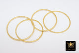 Brushed Gold Washer Charms, Gold Round O Connector Closed Ring Hoop Charms # 794, Sizes 15 - 60 mm