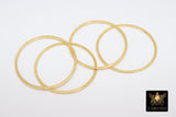 Brushed Gold Washer Charms, Gold Round O Connector Closed Ring Hoop Charms # 794, Sizes 15 - 60 mm