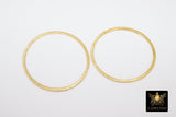 Brushed Gold Washer Charms, Gold Round O Connector Closed Ring Hoop Charms #794, Sizes 15 - 60 mm