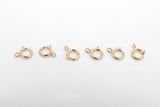 14 K Gold Filled Spring Ring Clasps, 5.5 mm Jewelry Findings # 2161, Stamped 14 20 with Open Loops