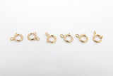 14 K Gold Filled Spring Ring Clasps, 5.5 mm Jewelry Findings # 2116, Stamped 14 20 with Closed Loops
