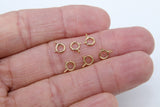 14 K Gold Filled Spring Ring Clasps, 5.5 mm Jewelry Findings #2161, Stamped 14 20 with Open Loops