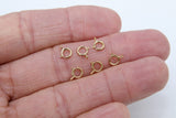 14 K Gold Filled Spring Ring Clasps, 5.5 mm Jewelry Findings # 2161, Stamped 14 20 with Open Loops