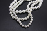 Silver Plated Lava Rock Beads, Metallic Textured Beads BS #42, sizes 6 mm 8 mm 10 mm in 15.5 inch Strands