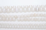 DZI White Stripe Beads, Natural Tibetian Smooth Round Band Beads BS #35, sizes 6 mm 8 mm or 10 mm 15 inch Strands