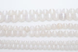 DZI White Stripe Beads, Natural Tibetian Smooth Round Band Beads BS #35, sizes 6 mm 8 mm or 10 mm 15 inch Strands