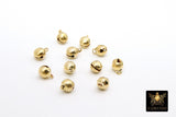 Gold Bell Charms, 25 Pc bell dangles #3121, Round Tiny Brass Christmas Bells