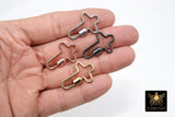 Gold Cross Screw Clasps, Small Silver Connector Claw #2658, Black or Rose Necklace and Bracelet Links