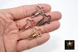 Gold Cross Screw Clasps, Small Silver Connector Claw #2658