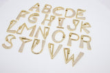 CZ Micro Pave Letter Screw Clasps, Large Gold Connector Links, Jewelry Carabiner Letters for Necklace #2603