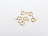14 K Gold Filled Spring Ring Clasps, 5.5 mm Jewelry Findings # 2116, Stamped 14 20 with Closed Loops