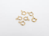 14 K Gold Filled Spring Ring Clasps, 5.5 mm Jewelry Findings # 2116, Stamped 14 20 with Closed Loops