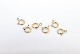 14 K Gold Filled Spring Ring Clasps, 6.0 mm Jewelry Findings # 2117, Stamped 14 20 with Closed Loop