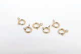 14 K Gold Filled Spring Ring Clasps, 6.0 mm Jewelry Findings # 2117, Stamped 14 20 with Closed Loop