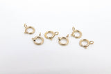 14 K Gold Filled Spring Ring Clasps, 6.0 mm Jewelry Findings # 2117, Stamped 14 20 with Closed Loop