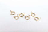 14 K Gold Filled Spring Ring Clasps, 6.0 mm Jewelry Findings #2117, Stamped 14 20 with Closed Loop