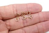 14 K Gold Filled Spring Ring Clasps, 6.0 mm Jewelry Findings # 2117, Stamped 14 20 with Closed Loop