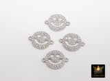 Silver CZ Pave Smiley Face Charms or Connectors, Gold Cubic Zirconia Happy Face #553, Tiny Necklace Charms 9 x 10 mm