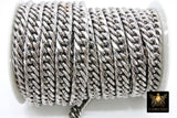 Silver Curb Chain, 304 Stainless Steel Large Heavy Flat 16.5 mm CH #249, Cuban Diamond Cut Oval Unfinished Gold Chains