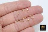 14 K Gold Filled Crimp End Caps, Gold Dainty Chain Necklace Crimps # 2123, 4 mm Ring and 1.0 or 1.4 mm ID Hole