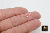 14 K Gold Filled Twist Jump Rings, Open Snap Close Sparkle Rings #2108, 4.0 mm 5.0 mm 6 mm