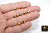 Gold Bell Charms, 25 Pc bell dangles #3121, Round Tiny Brass Christmas Bells