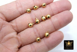 Gold Bell Charms, 25 Pc bell dangles #3121, Round Tiny Brass Christmas Bells