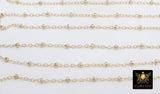 14 K Gold Filled Satellite Chains, 2.3 mm Fancy Cable with 2.1 mm beads CH #738, 14 20 Unfinished By Foot