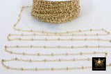 14 K Gold Filled Satellite Chains, 2.3 mm Fancy Cable with 2.1 mm beads CH #738, 14 20 Unfinished By Foot