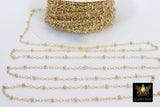 14 K Gold Filled Satellite Chains, 2.3 mm Fancy Cable with 2.1 mm beads CH# 738, 14 20 Unfinished By Foot