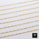 14 K Gold Filled Rolo Chains, 14 20 Unfinished By The Foot CH #767, 3.5 mm Oval 1.4 mm Thick Rolo Chain