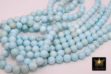 Baby Blue Turquoise Beads, Round Baby Blue Beads BS #79, size 10 mm 16 inch FULL Strands