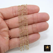 14 K Gold Filled Satellite Chains, 2.3 mm Fancy Cable with 2.1 mm beads CH #738, 14 20 Unfinished By Foot