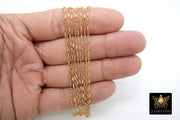 14 K Gold Filled Rolo Chains, 14 20 Unfinished By The Foot CH #767, 3.5 mm Oval 1.4 mm Thick Rolo Chain