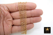 14 K Gold Filled Rolo Chains, 14 20 Unfinished By The Foot CH# 767, 3.5 mm Oval 1.4 mm Thick Rolo Chain