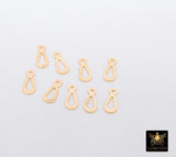 14 K Gold Filled Quality Tag Ends, 14 20 Stamped 1/20 14K Chain Lobster Clasp Tag Ends # 2113, Large Hole End