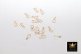 14 K Gold Filled Quality Tag Ends, 14 20 Stamped 1/20 14K Chain Lobster Clasp Tag Ends # 2113, Large Hole End