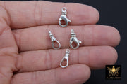 925 Sterling Silver Swivel Lobster Clasps, Large Albert Silver Push Clip Lobster Claws # 2121, Jewelry Findings 7.5 x 16 mm