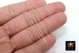 14 K Gold Filled Flat Headpins, 14 20 Long Wire Flat End Pins for Bead Inserts # 2111, 2 Inch long with 1.5 mm Head