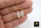 Clear Quartz Gold Charms, Moonstone Oval Marquis Leaf Shape Charms #2456, Pink Tourmaline Gold 925 Silver Gemstone Charms