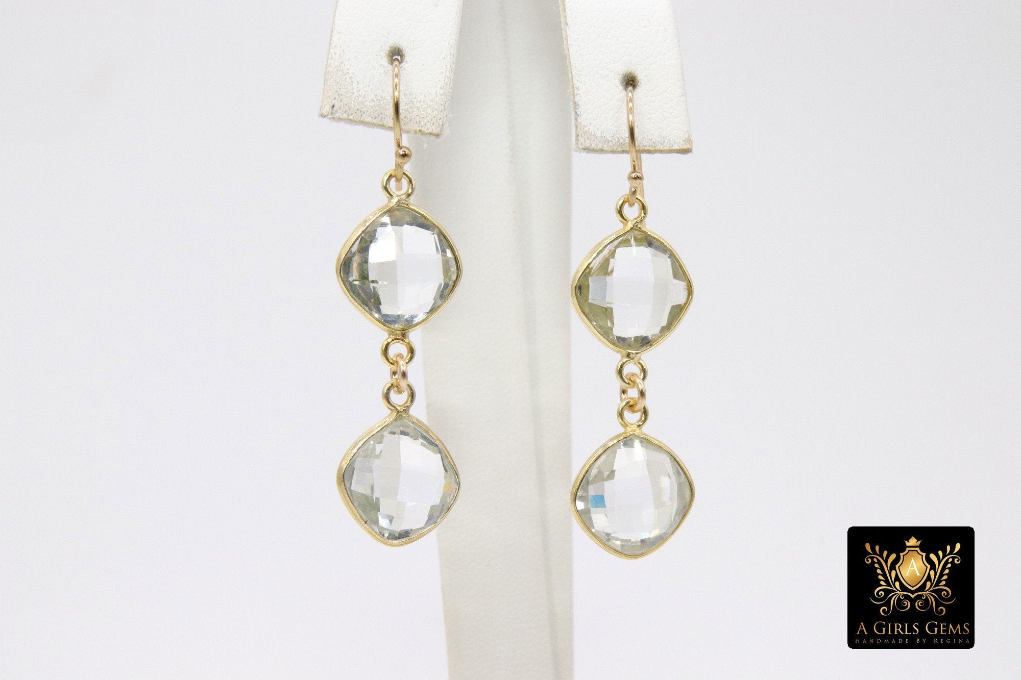 Peru Chalcedony and Rose Quartz Earrings, 14 K Gold Filled Moonstone Gemstone #692, Wedding Earrings with Ball End Ear Wire Hooks